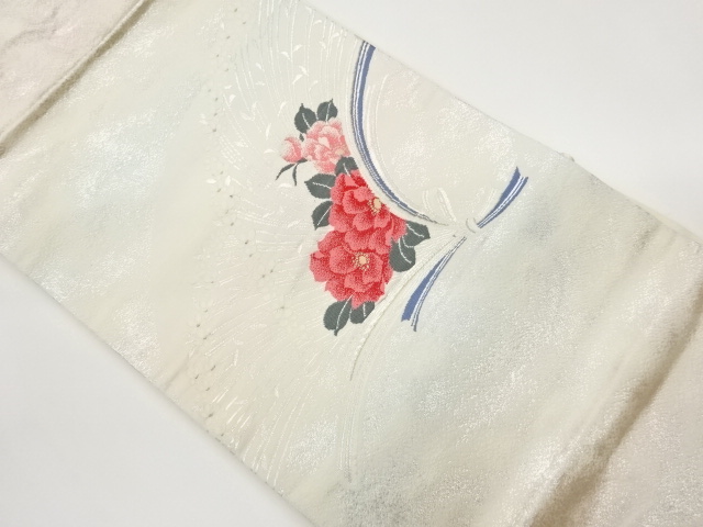 JAPANESE KIMONO / FLOWER BOUQUET PATTERN WEAVING NAGOYA OBI